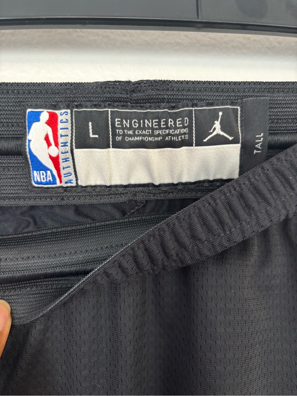 Jordan NBA All-Star Black Basketball Shorts with White Trim - Picture 2 of 7